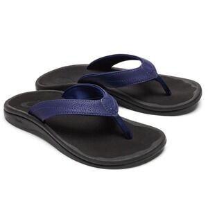 Olukai Womens Ohana Sandal Slip On Lightweight Pacifica Black 20110-HF40 Size 11